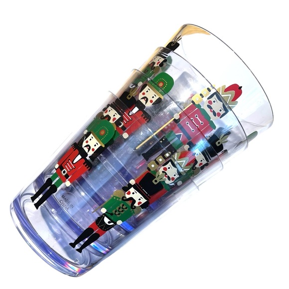 4Pc Nutcracker F.A.O SCHWARZ Christmas Holiday Drinkware Acrylic Indoor/Outdoor - Picture 4 of 6